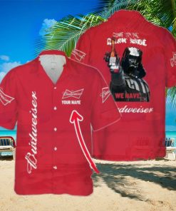 Come To The Dark Side We Have Budweiser Custom Name All Over Printed Hawaiian Shirt