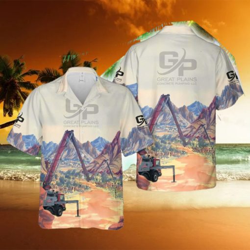 Concrete Pump Truck Hawaiian Shirt