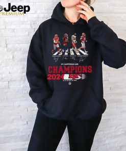 Congratulations Kansas City Chiefs Is Champions Of AFC Championship Game Season 2023 2024 At Jan 28 MT Bank Stadium Abbey Road Team Member Signatures Fan Gifts Merchandise T Shirt