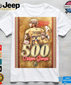 Congratulations to Shea Theodore 500 Career Games Vegas Golden Knights 2024 Signature Poster t shirt