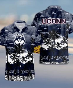 Connecticut Huskies Palms Tree Hawaiian Shirt