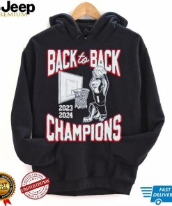 Connecticut Huskies basketball 2023 2024 back to back Champions shirt