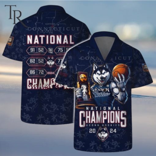 Connecticut National Champions Uconn Huskies 2024 Hawaiian Set