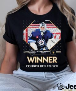 Connor Hellebuyck Winner William M.Jennings Trophy Awards Regular Season 2024 For Winnipeg Jets NHL Shirt