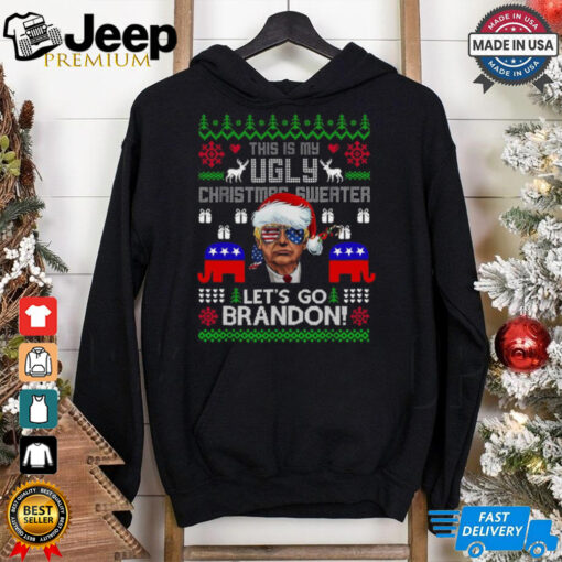 Conservative Santa Trump This Is My Ugly Christmas 2024 Shirt Let’s Go Brandon Ugly Christmas 2024 Shirt