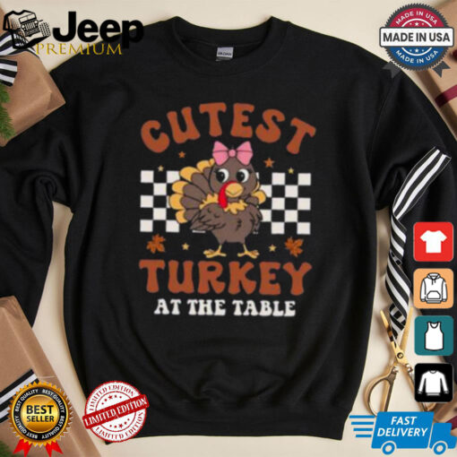 Coolest Turkey At The Table, Thanksgiving Turkey T Shirt