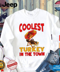 Coolest Turkey in town Happy Thanksgiving 2024 shirt