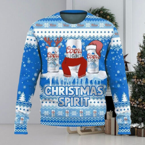 Coors Light Beer Christmas Spirit Ugly Christmas Sweater