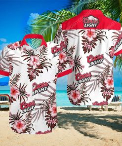 Coors Light Beer Flower Tropical Hawaiian Shirt For Men Women