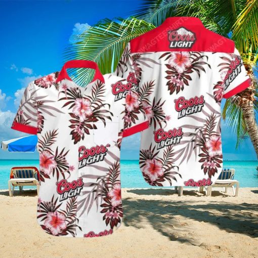 Coors Light Beer Flower Tropical Hawaiian Shirt For Men Women