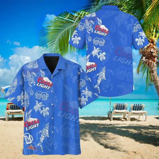 Coors Light Beer Hawaiian Shirt Ocean Animals Gift For Sea Lover