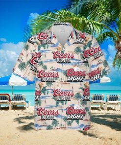 Coors Light Hawaiian Shirt Island Pattern Gift For Beach Trip