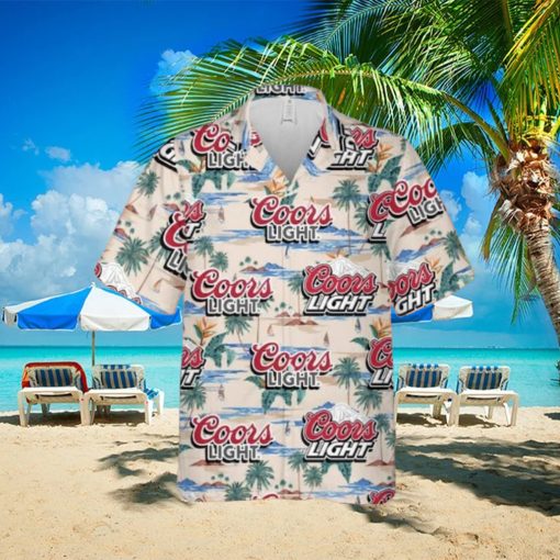 Coors Light Hawaiian Shirt Island Pattern Gift For Beach Trip