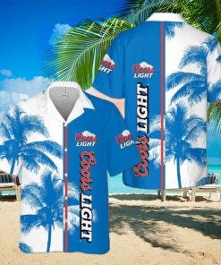 Coors Light Hawaiian Shirt Palm Tree Summer Holiday Gift