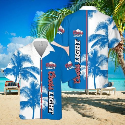 Coors Light Hawaiian Shirt Palm Tree Summer Holiday Gift