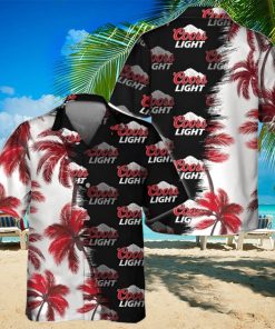 Coors Light Hawaiian Shirt Palm Trees Beach Gift