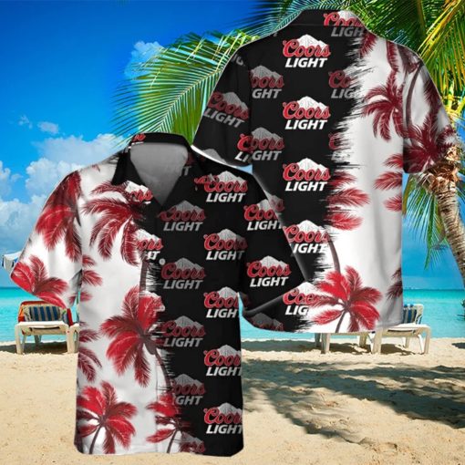 Coors Light Hawaiian Shirt Palm Trees Beach Gift