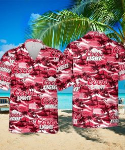 Coors Light Hawaiian Shirt Sea Island Pattern Beach Gift For Friend