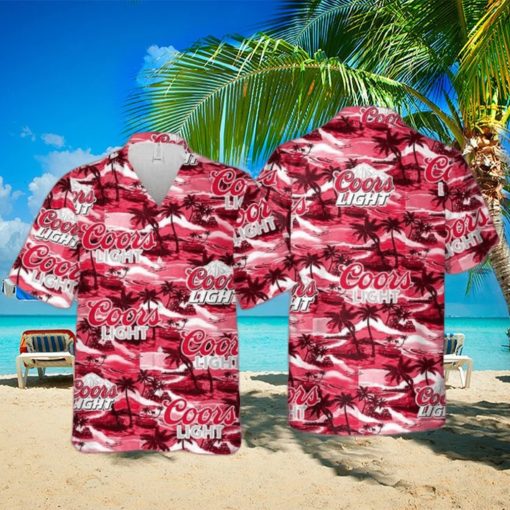 Coors Light Hawaiian Shirt Sea Island Pattern Beach Gift For Friend