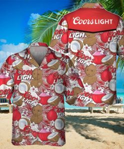 Coors Light Hawaiian Shirt Tropical Coconuts Beer Lover Gift