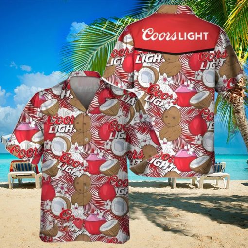 Coors Light Hawaiian Shirt Tropical Coconuts Beer Lover Gift