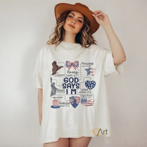 Coquette God Says I Am 4th Of July Shirt