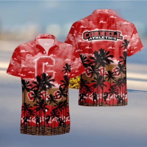 Cornell Big Red Palms Tree Hawaiian Shirt