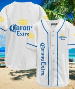 Corona Extra Beer White Summer Casual Baseball Jersey