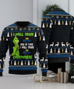 Corona Extra Grinch Will Drink Everywhere Ugly Sweater