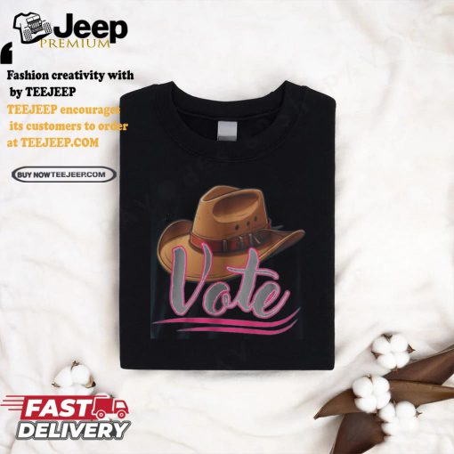 Country Cowgirl Cowboy Hat Voter T Shirt