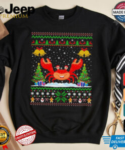 Crab Santa hat Christmas ugly shirt