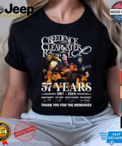 Creedence Clearwater Revival 57 year 1967 2024 thank you for the memories shirt