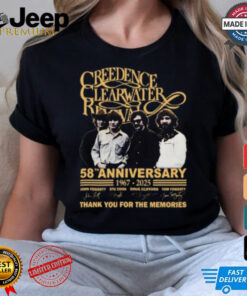 Creedence Clearwater Revival 58th anniversary thank you for the memories shirt