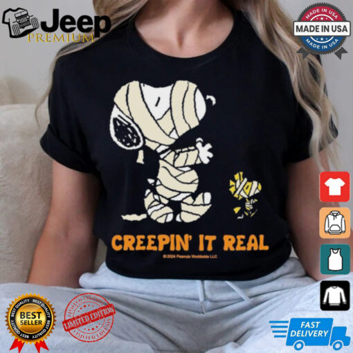 Creepin It Real Peanuts Snoopy & Woodstock Mummy T Shirt