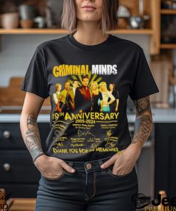 Criminal Minds 19th anniversary 2005 2024 thank you for the memories shirt