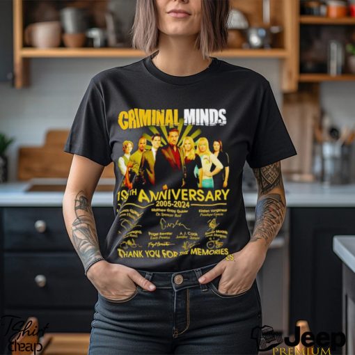 Criminal Minds 19th anniversary 2005 2024 thank you for the memories shirt