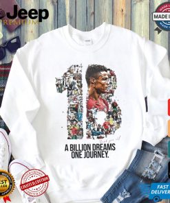 Cristiano Ronaldo 1B Followers Thank You All A Billion Dreams One Journey Shirt