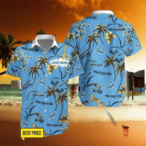 Cronulla Sharks 3D Hawaiian Shirt And Shorts Custom Name Beach Shirt