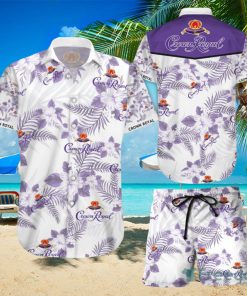 Crown Royal Canadian Whisky Hawaiian Shirts And Short Summer Beach Set