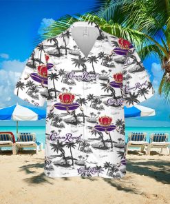 Crown Royal Hawaiian Sea Island Pattern Shirt Hawaii Beer