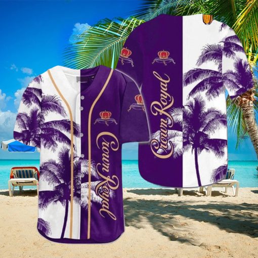 Crown Royal Whiskey Tropical Coconut Trees Baseball Jersey