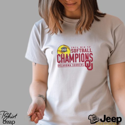 Oklahoma Sooners 2024 Big 12 Softball Conference Tournament Champions Base Stealer T Shirt