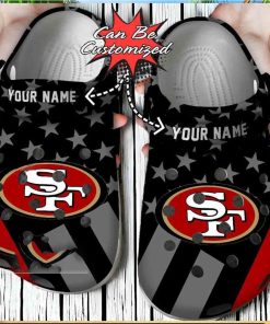 Custom American 49ers Black Crocs