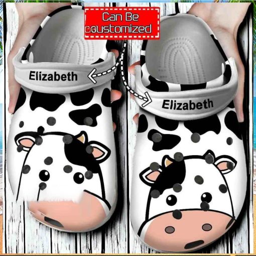 Custom Chibi Cow Crocs Kids Gift