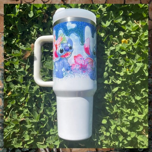 Custom Disney Lilo & Stitch 40 oz Tumbler BRAND NEW Double wall vacuum insulatio