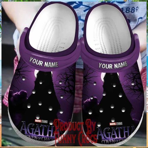 Custom Marvel Agatha Coven Of Chaos Black Purple Crocs Shoes