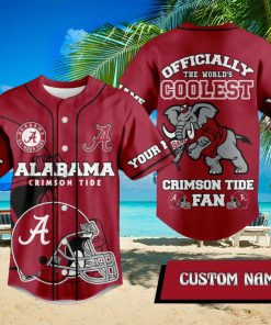 Custom Name Alabama Crimson Tide Offically The World’s Coolest Crimson Tide Fan Baseball Jersey