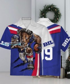 Custom Name And Number Buffalo Bills Fighting Bull Hawaiian Shirt