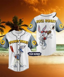 Custom Name And Number Bugs Bunny Looney Tunes Baseball Jersey Shirt