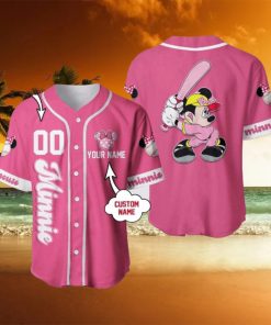 Custom Name And Number Mickey Cartoon Baseball Jersey Shirt